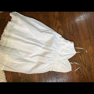 Mid length adorable white sundress